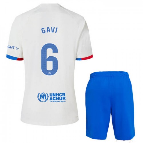 Günstige Fußballtrikots FC Barcelona Gavi 6 Kinder Auswärtstrikot 2023-24 Kurzarm Günstige Fußballtrikots FC Barcelona Gavi 6 Kinder Auswärtstrikot 2023-24 Kurzarm